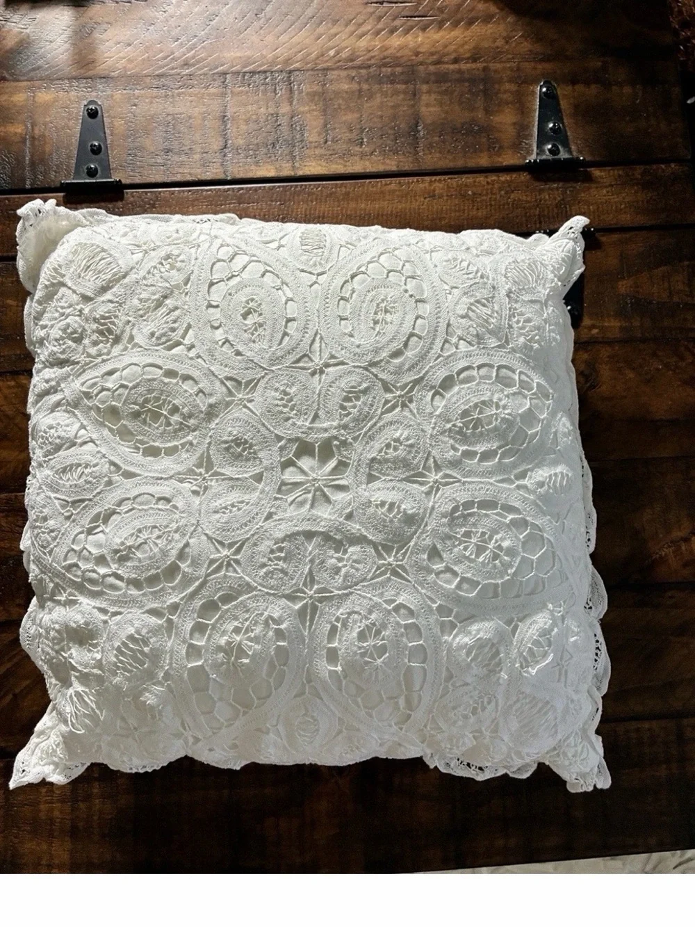 Handmade battenberg lace